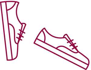 icon representing running for charity for the Black Country Women's Aid fundraising